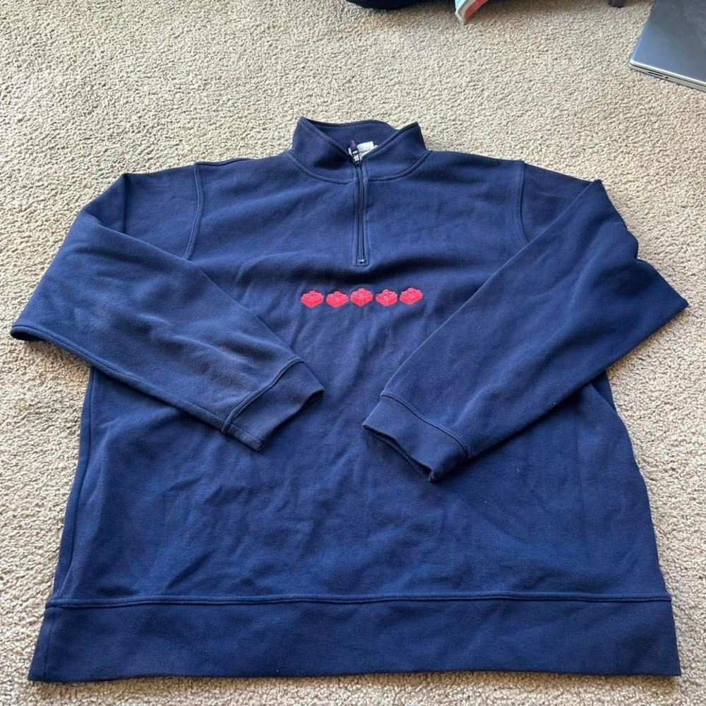 Vintage 4XL Navy blue Lego quarter zip sweatshirt